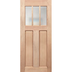 Colonial Classic 3L home door with patterned frosted glass