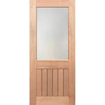 Vertical groove accent in translucent frosted glass