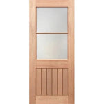 Sleek framed door featuring translucent groove textures
