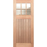 Laminated clear door with panel layout