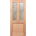 Privacy panel door with rice paper effect
