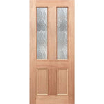 Glass panel with wavy Cathedral texture