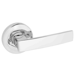Angular Privacy Lever Set Smooth Round Rose