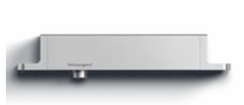 Stainless steel kitchen hood with 'Vogelös' branding on a white background