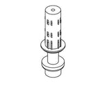 Black and white line drawing schematic of a cylindrical mechanical fitting or filter element, labeled 'No. 801 GUIDE' with a 'FINER FITTINGS IMAGE COPYRIGHT' watermark at the bottom.