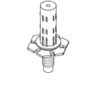 Black and white line drawing of a bottom pivot fitting, labeled 'No. 807 Bottom Pivot', on a white background with a faint copyright watermark at the bottom.
