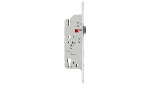 Electrical outlet with multiple sockets on a white background