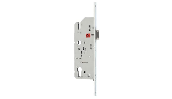 Electrical outlet with multiple sockets on a white background
