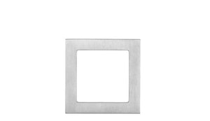 Square metallic frame on a white background