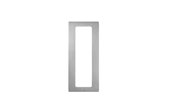 Rectangular metal frame on a white background
