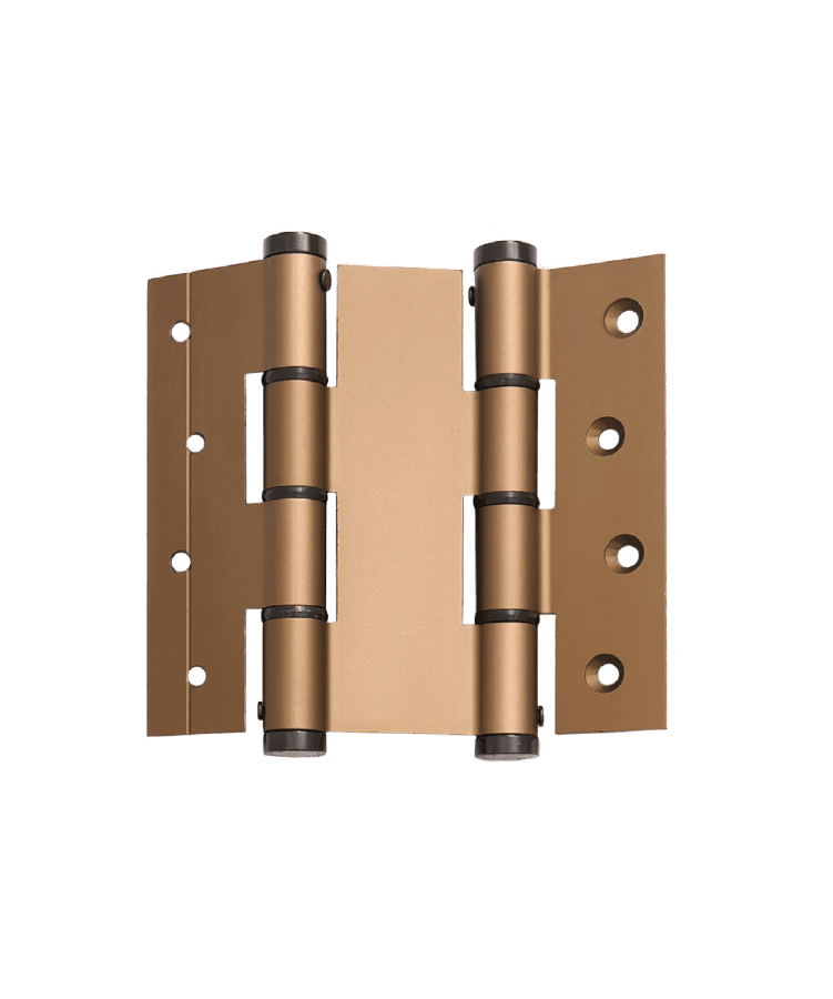 Bronze door hinge on a transparent background