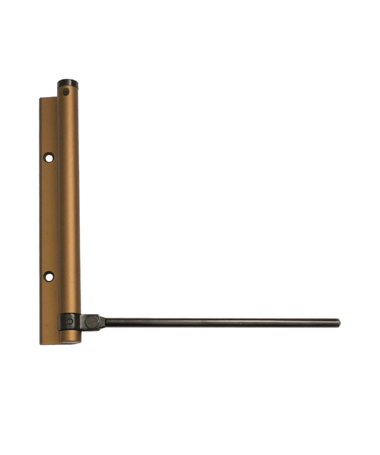 Bronze door handle on a transparent background