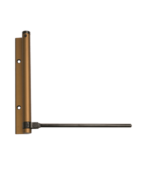 Bronze door handle on a transparent background