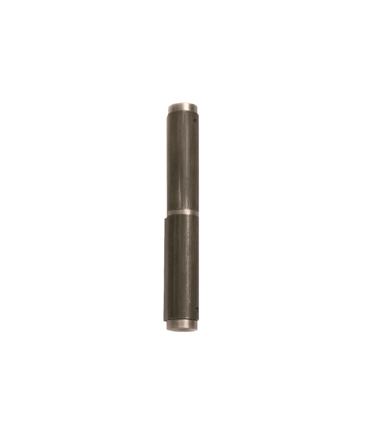 Metallic cylindrical object on a transparent background