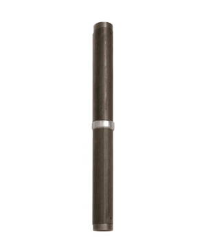 Dark brown pen with silver clip on a transparent background