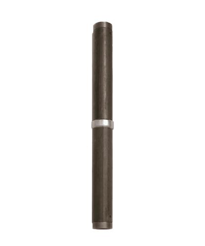 Dark brown pen with silver clip on a transparent background