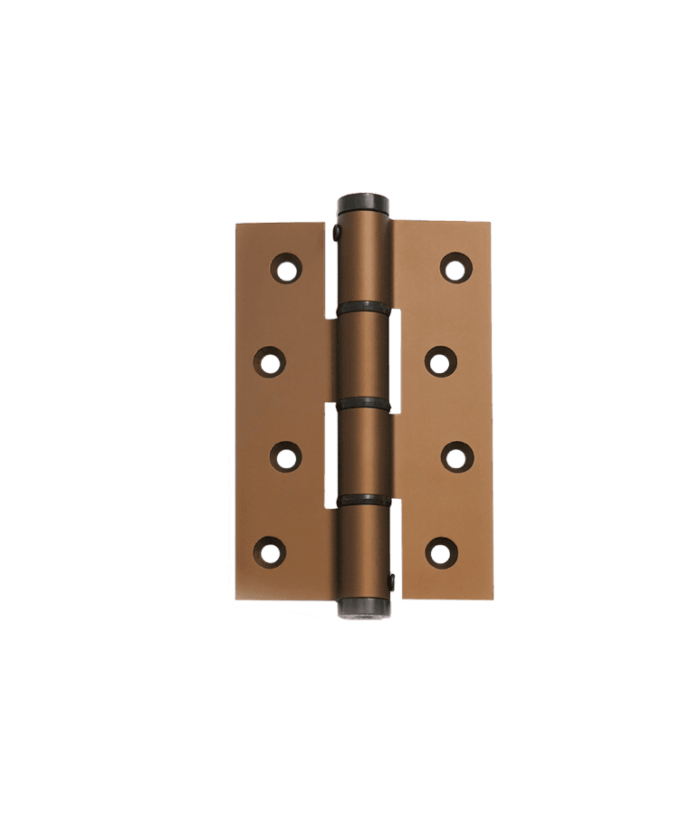 Bronze door hinge on a transparent background