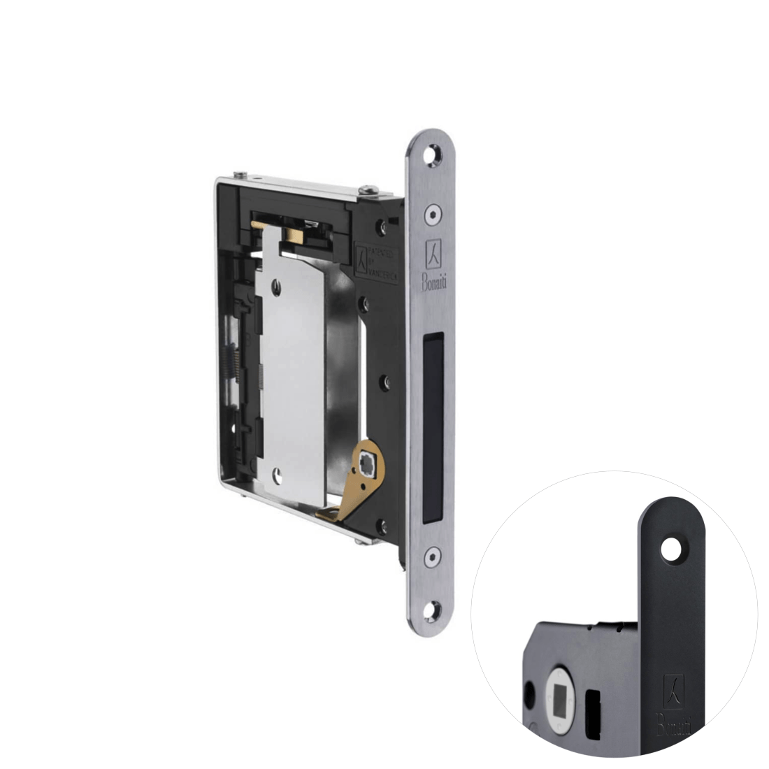 Lock mechanism on a white background