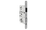Metal lock mechanism on a white background