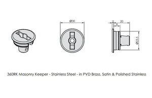 Masonry Keeper for Flush Bolt