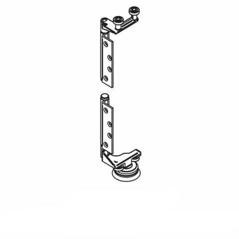 Black and white technical line drawing of a metal end guide and roller set, labeled with part number No. BWC2L-80SH, on a white background with a faint copyright watermark.