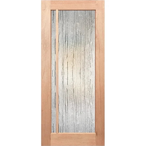 CD-1S exterior privacy door with Seadrift frosted glass