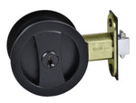 Nidus Sliding cavity door round backplate entrance set incl. end pull matte black  Visual pack