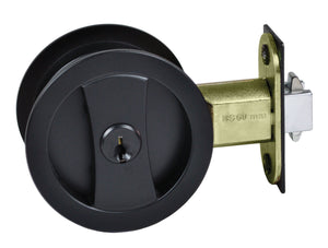 Nidus Sliding cavity door round backplate entrance set incl. end pull matte black  Visual pack
