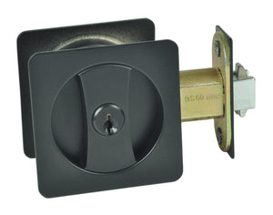 Nidus Sliding cavity door square backplate entrance set incl. end pull matte black  Visual pack