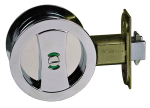 Nidus Sliding cavity door round backplate privacy set incl. end pull polished chrome Visual pack