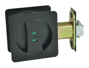 Nidus Sliding cavity door square backplate privacy set incl. end pull matte black  Visual pack