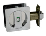 Nidus Sliding cavity door square backplate privacy set incl. end pull polished chrome Visual pack