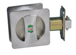 Nidus Sliding cavity door square backplate privacy set incl. end pull satin chrome Visual pack