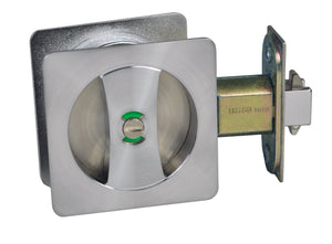 Nidus Sliding cavity door square backplate privacy set incl. end pull satin chrome Visual pack