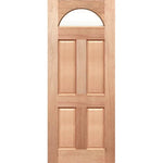 Front door with modern laminated clear pane