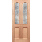 Modern meets classic in cathedral glass door