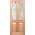 Translucent privacy glass in entrance door