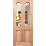 Framed timber entrance with vertical glazing