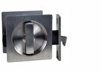Nidus Sliding cavity door square backplate privacy set incl. end pull stainless steel