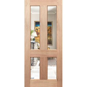 Colonial 4G Entrance - Low-E Clear, Rice Paper & 6.5mm Hush Clear