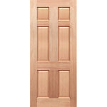 Durable Colonial entrance door with six decorative panels