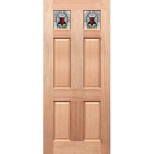 Colonial 6P GL Entrance Door - Mirror Tent & English Rose Glass