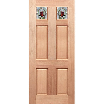 Colonial 6P GL Entrance Door - Mirror Tent & English Rose Glass