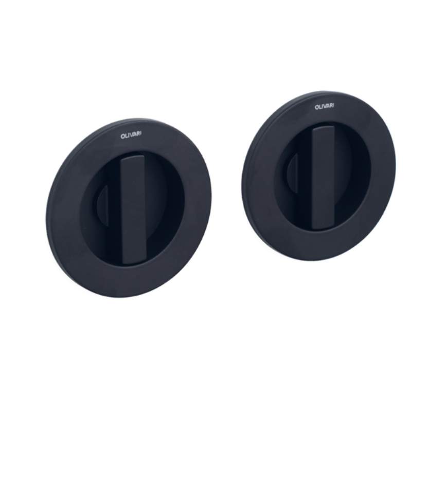 Two black round objects with 'Olixar' branding on a white background