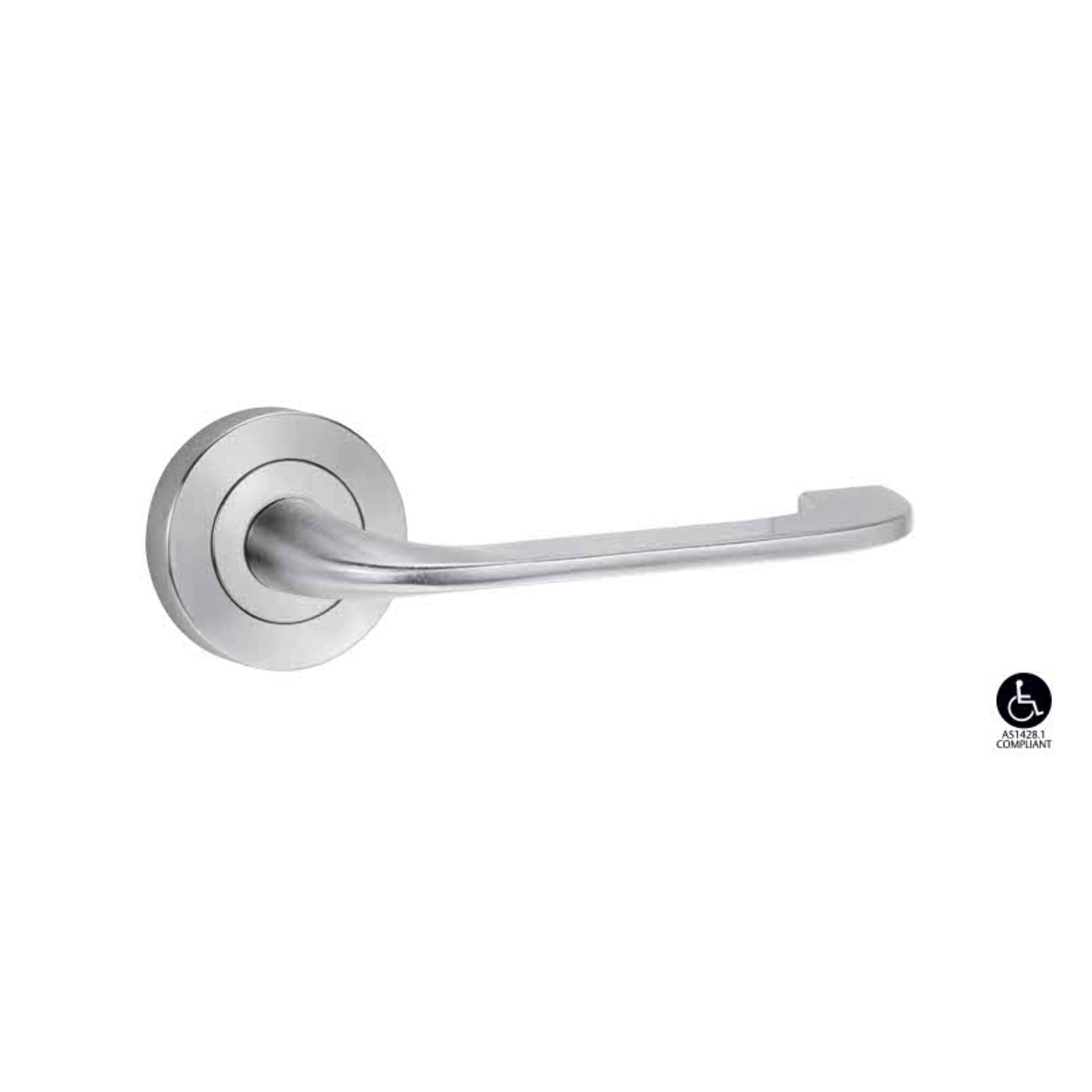 Symphony EXT Round Rose Fixed Half Set & Lever Options | AMS Doors