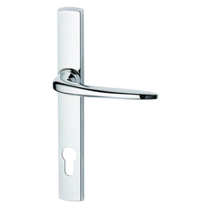 Palladium French Door Lever – L1 Twinbolt Lock with Cylinder