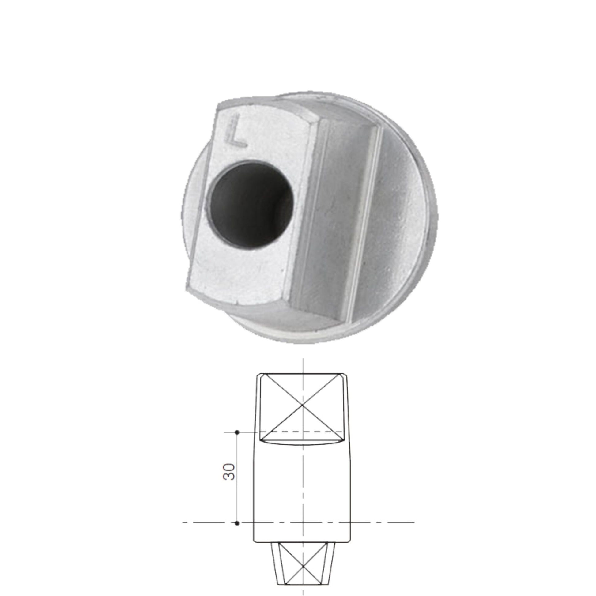 LH Offset 3 Degree Extended Spindles – Length Options | AMS Doors