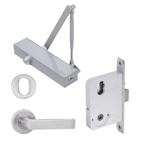 YALE Simplicity Door Kits – Mortice Lock, Slide Rail or Power Adjustable Closer with Escutcheon & Turn Options