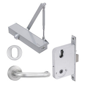 YALE Simplicity Door Kits – Mortice Lock, Slide Rail or Power Adjustable Closer with Escutcheon & Turn Options