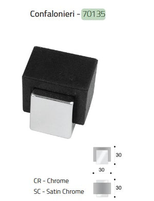 Light fixture with black and silver design on a white background